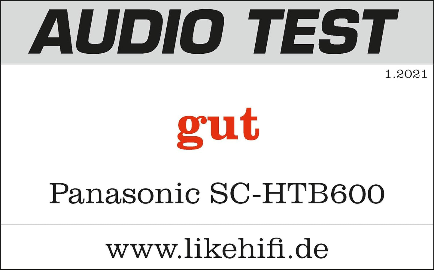 Panasonic SC-HTB600EGK 2.1 Soundbar mit kabellosem Subwoofer (Dolby Atmos, Bluetooth, HDMI, 360 Watt RMS) schwarz