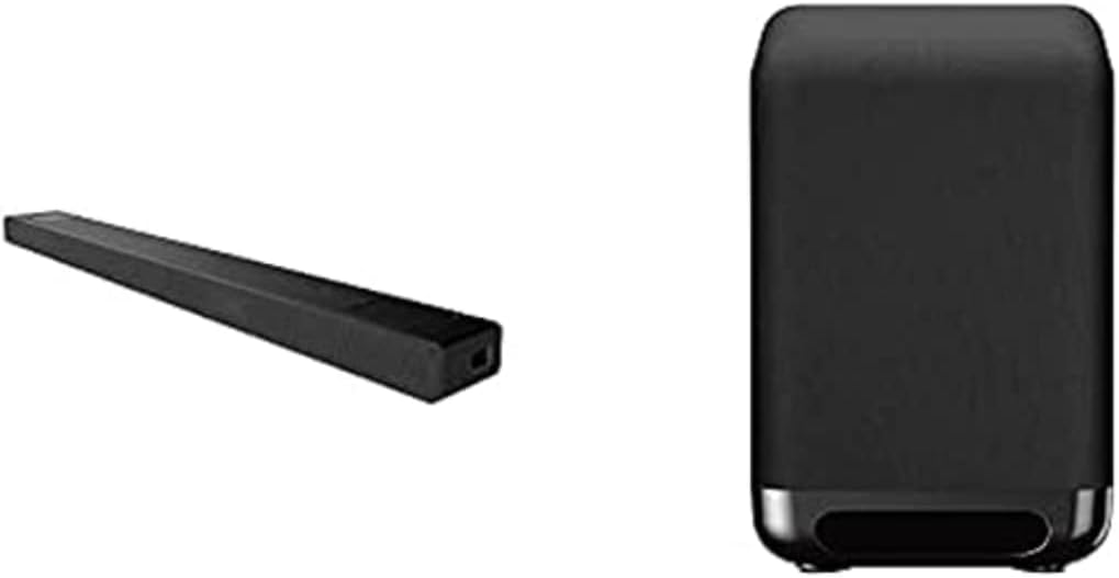 Sony HT-A5000 5.1.2-Kanal Surround Sound Dolby Atmos Premium-Soundbar mit integriertem Subwoofer (HDMI, Bluetooth, High-Res Audio, 500W Gesamtleistung), Schwarz