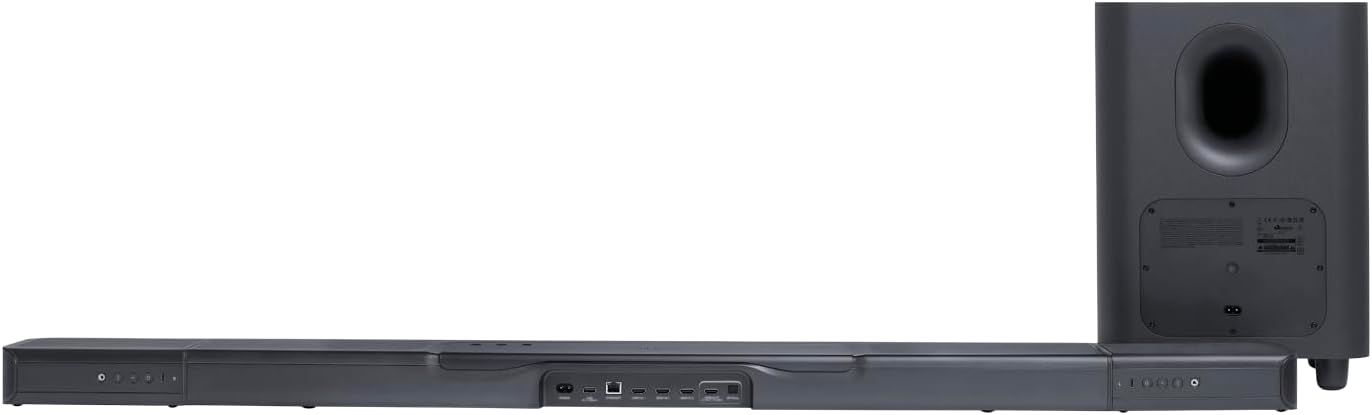 JBL Bar 1300 – Kompakte 11.1.4-Kanal-Soundbar für Heimkino Sound-System – Mit abnehmbaren Surround-Lautsprechern, MultiBeamTM und Dolby Atmos Surround Sound – Schwarz