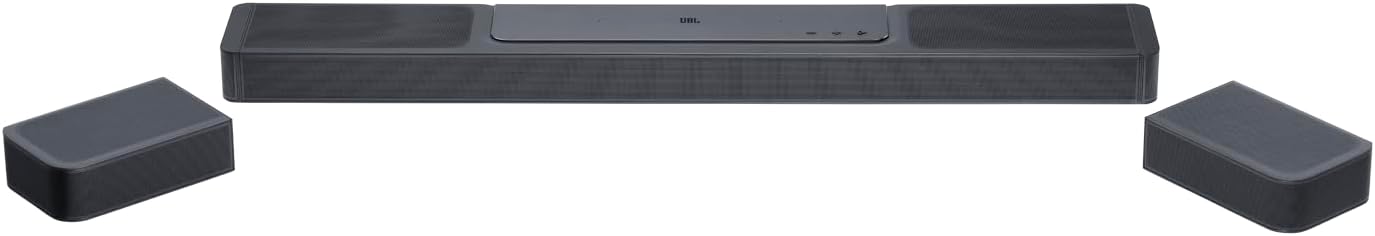 JBL Bar 1300 – Kompakte 11.1.4-Kanal-Soundbar für Heimkino Sound-System – Mit abnehmbaren Surround-Lautsprechern, MultiBeamTM und Dolby Atmos Surround Sound – Schwarz