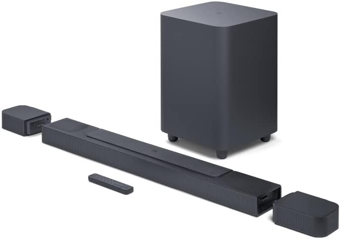 JBL Bar 800 – 5.1.2-Kanal Soundbar für das Heimkino Soundsystem – Mit abnehmbaren Surround-Lautsprechern und Dolby Atmos Surround Sound – Schwarz