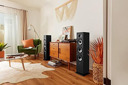 Polk Audio Monitor XT35 schlanker Center Lautsprecher, Hi-Res Zertifiziert, kompatibel mit Dolby Atmos und DTS:X (Stück), Schwarz