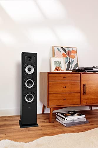 Polk Audio Monitor XT35 schlanker Center Lautsprecher, Hi-Res Zertifiziert, kompatibel mit Dolby Atmos und DTS:X (Stück), Schwarz