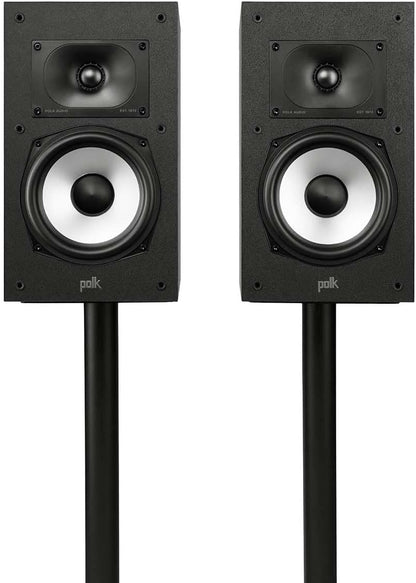 Polk Audio Monitor XT35 schlanker Center Lautsprecher, Hi-Res Zertifiziert, kompatibel mit Dolby Atmos und DTS:X (Stück), Schwarz