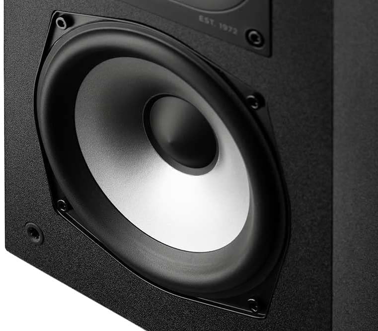 Polk Audio Monitor XT35 schlanker Center Lautsprecher, Hi-Res Zertifiziert, kompatibel mit Dolby Atmos und DTS:X (Stück), Schwarz