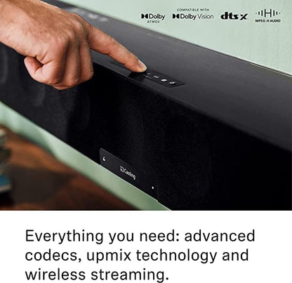 SENNHEISER AMBEO Soundbar Plus für TV und Musik - EU-Stecker - 3D Surround Sound, virtuelles 7.1.4-Lautsprecher-Setup, eingebaute Dual Subwoofer, erweiterte Streaming-Anbindung und Stimmverbesserung