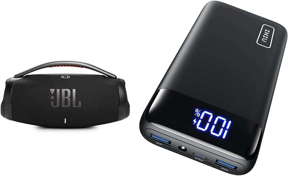 JBL Boombox 3 – Kabelloser Bluetooth-Lautsprecher – Tragbare, wasserdichte Musikbox mit Innen- und Außenmodus – 24 Stunden Spielzeit – In Schwarz