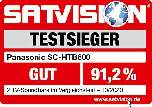 Panasonic SC-HTB600EGK 2.1 Soundbar mit kabellosem Subwoofer (Dolby Atmos, Bluetooth, HDMI, 360 Watt RMS) schwarz