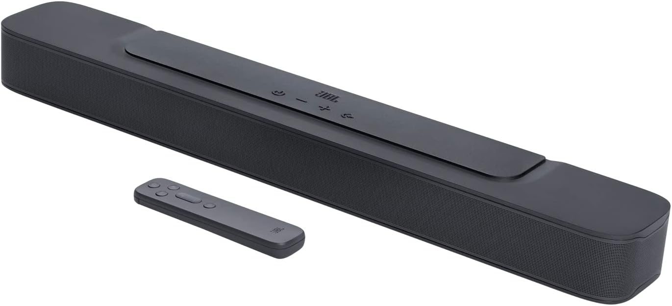 JBL Bar 2.0 All-In-One MK2 – Kompakte 2.0-Kanal-Soundbar für Heimkino Sound-System – Schlankes und kompaktes Design mit JBL Surround Sound – Schwarz