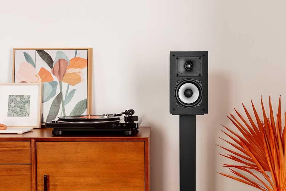 Polk Audio Monitor XT35 schlanker Center Lautsprecher, Hi-Res Zertifiziert, kompatibel mit Dolby Atmos und DTS:X (Stück), Schwarz