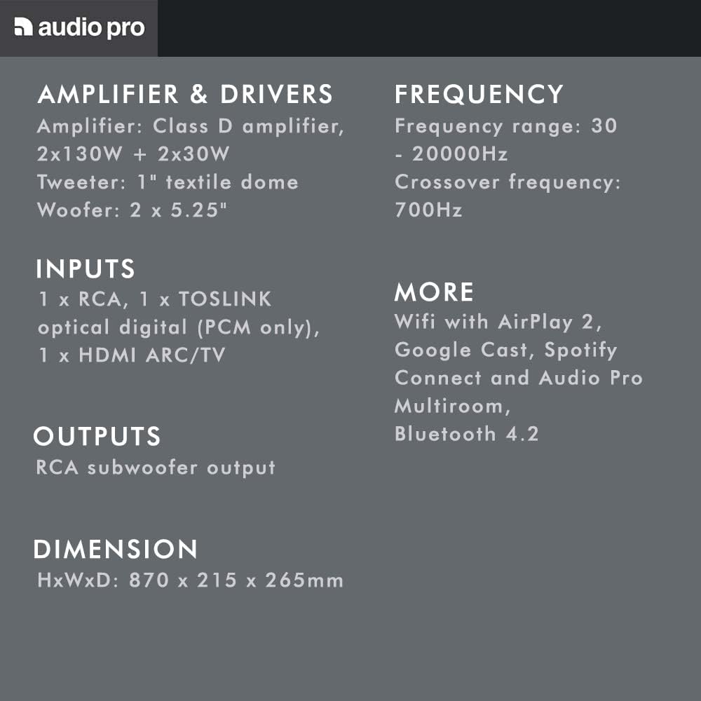Audio Pro A48 Schwarz