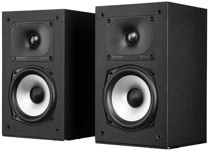 Polk Audio Monitor XT35 schlanker Center Lautsprecher, Hi-Res Zertifiziert, kompatibel mit Dolby Atmos und DTS:X (Stück), Schwarz