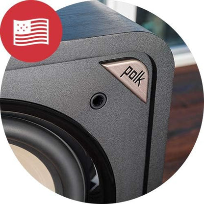 Polk Audio HTS 10 Aktivsubwoofer für Heimkino Soundsysteme und Musik, 10" Bass Box, 200 Watt, Schwarz