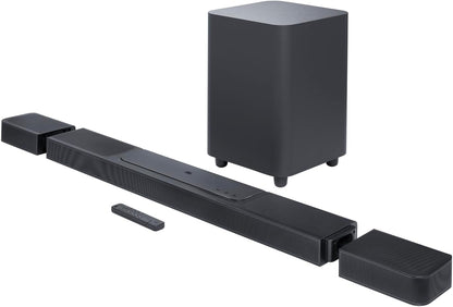 JBL Bar 1300 – Kompakte 11.1.4-Kanal-Soundbar für Heimkino Sound-System – Mit abnehmbaren Surround-Lautsprechern, MultiBeamTM und Dolby Atmos Surround Sound – Schwarz