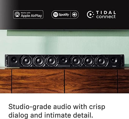 SENNHEISER AMBEO Soundbar Plus für TV und Musik - EU-Stecker - 3D Surround Sound, virtuelles 7.1.4-Lautsprecher-Setup, eingebaute Dual Subwoofer, erweiterte Streaming-Anbindung und Stimmverbesserung