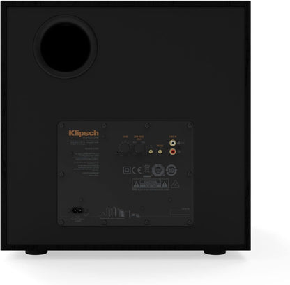 Klipsch R-121SW Black – Aktiver Subwoofer 30,5 cm (12 Zoll), Schwarz, digitaler Verstärker, 200 W/400 W