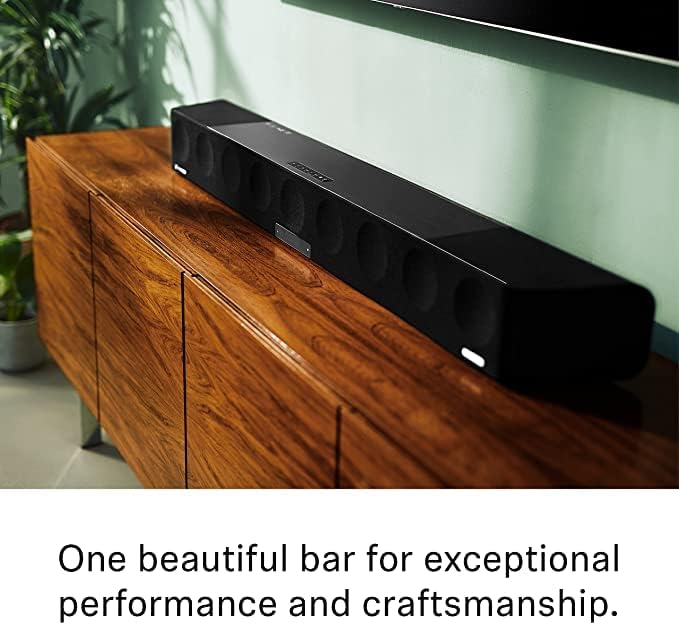 SENNHEISER AMBEO Soundbar Plus für TV und Musik - EU-Stecker - 3D Surround Sound, virtuelles 7.1.4-Lautsprecher-Setup, eingebaute Dual Subwoofer, erweiterte Streaming-Anbindung und Stimmverbesserung