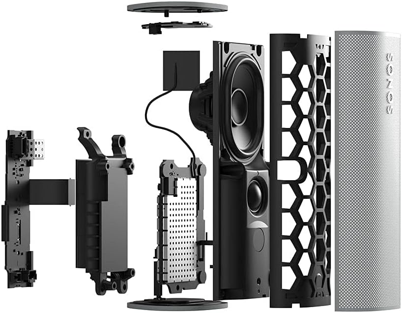 Sonos Roam + kabelloses Ladegerät, schwarz – Wasserdichter WLAN & Bluetooth Lautsprecher mit Alexa Sprachsteuerung, Google Assistant und AirPlay 2