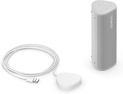 Sonos Roam + kabelloses Ladegerät, schwarz – Wasserdichter WLAN & Bluetooth Lautsprecher mit Alexa Sprachsteuerung, Google Assistant und AirPlay 2