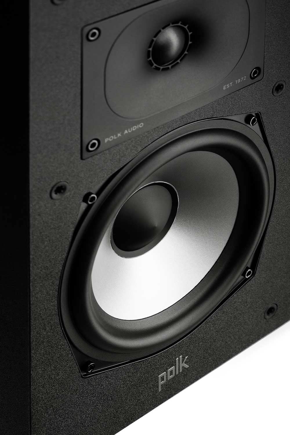 Polk Audio Monitor XT35 schlanker Center Lautsprecher, Hi-Res Zertifiziert, kompatibel mit Dolby Atmos und DTS:X (Stück), Schwarz