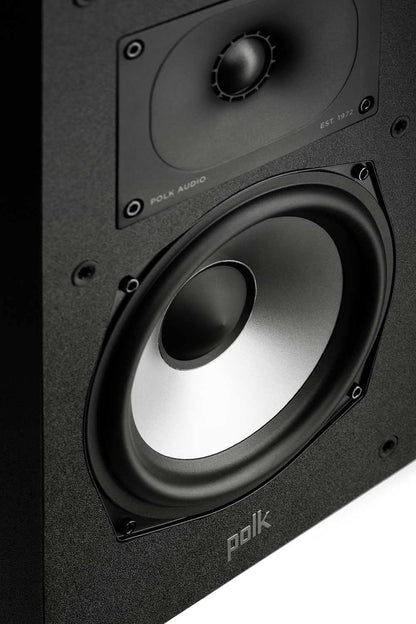 Polk Audio Monitor XT35 schlanker Center Lautsprecher, Hi-Res Zertifiziert, kompatibel mit Dolby Atmos und DTS:X (Stück), Schwarz