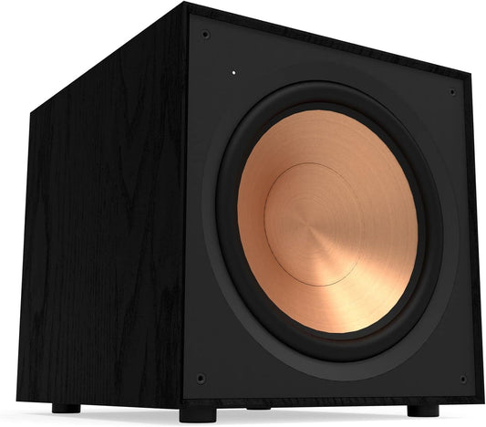 Klipsch R-121SW Black – Aktiver Subwoofer 30,5 cm (12 Zoll), Schwarz, digitaler Verstärker, 200 W/400 W