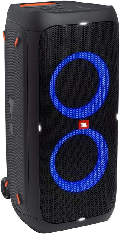 JBL PartyBox 310 in Schwarz – Trag- und rollbarer Bluetooth Party-Lautsprecher mit Lichteffekten – Spritzwassergeschützte, mobile Musikbox mit Akku
