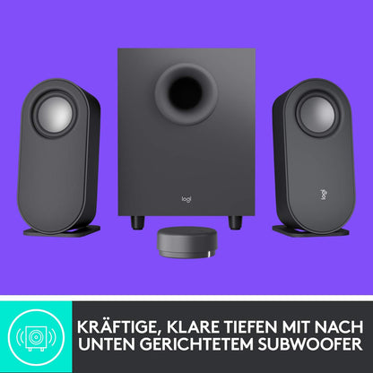 Logitech Z407 Bluetooth-Computerlautsprecher mit Subwoofer und kabelloser Steuerung