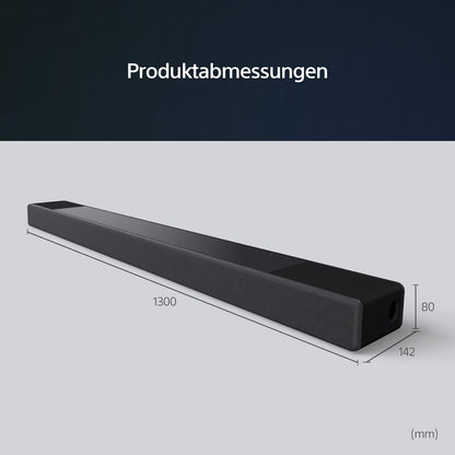Sony HT-A3000 3.1-Kanal Dolby Atmos Soundbar mit integriertem Dual-Subwoofer und 3 X-Balanced Front-Lautsprechern inklusive speziellem Mittellautsprecher für außergewöhnliche Klarheit, Schwarz