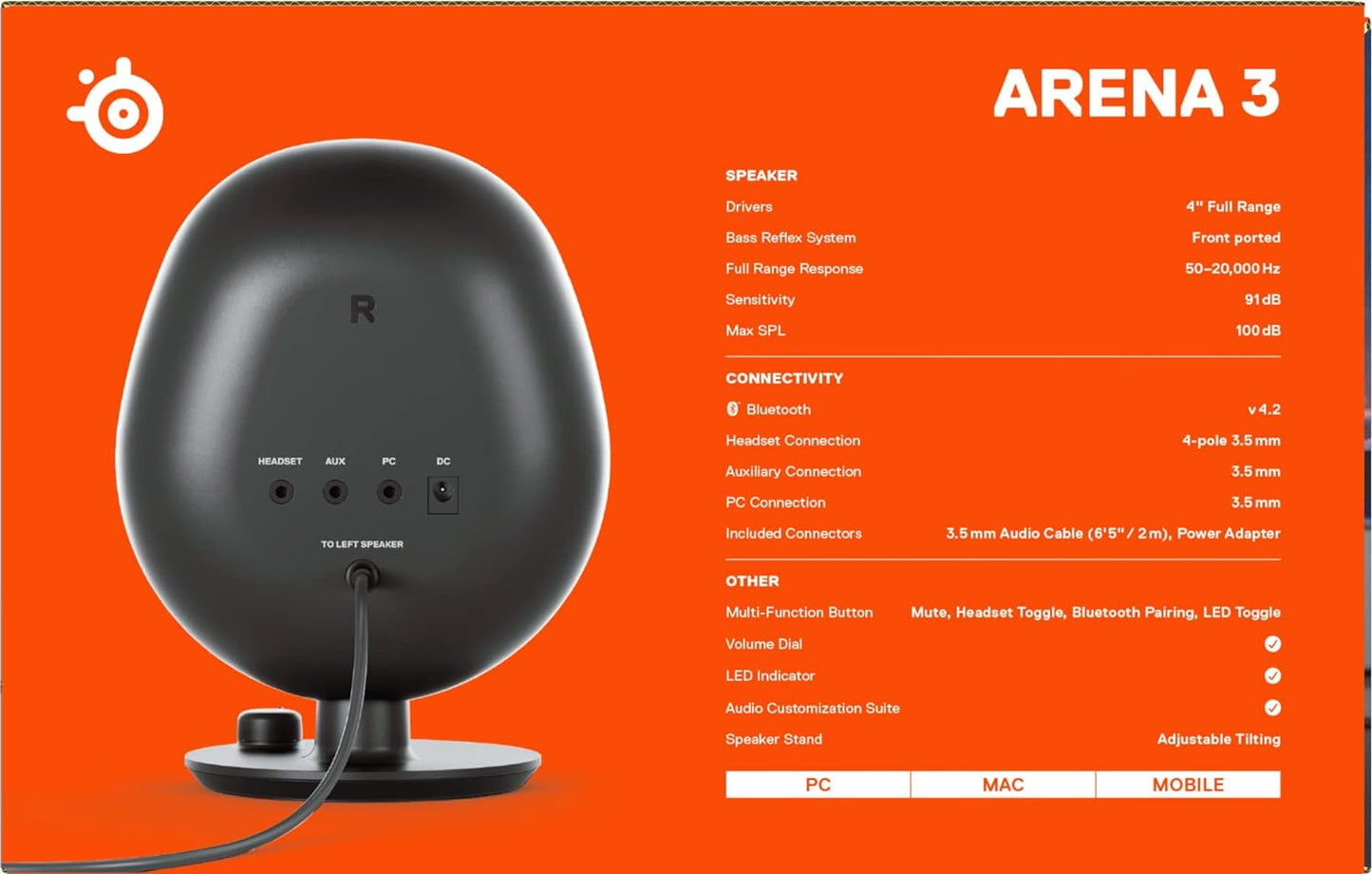 SteelSeries Arena 7 - 2.1-Gaming-Lautsprecher