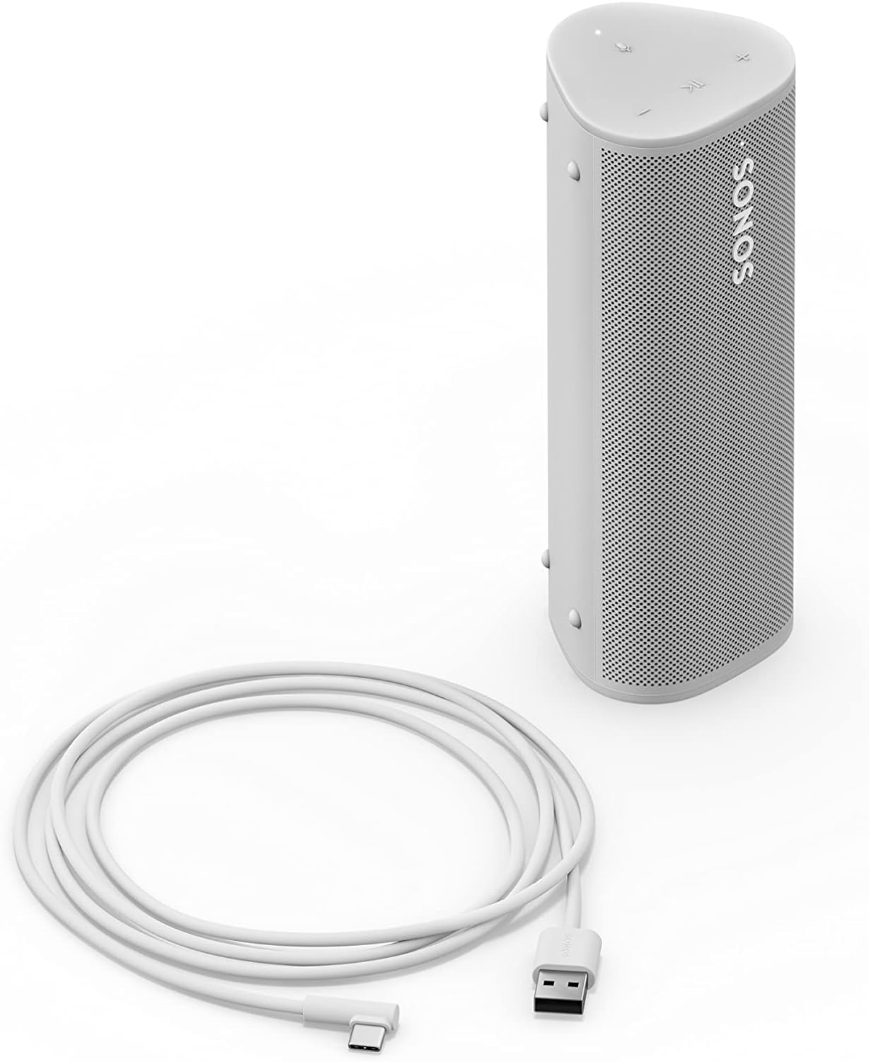 Sonos Roam + kabelloses Ladegerät, schwarz – Wasserdichter WLAN & Bluetooth Lautsprecher mit Alexa Sprachsteuerung, Google Assistant und AirPlay 2