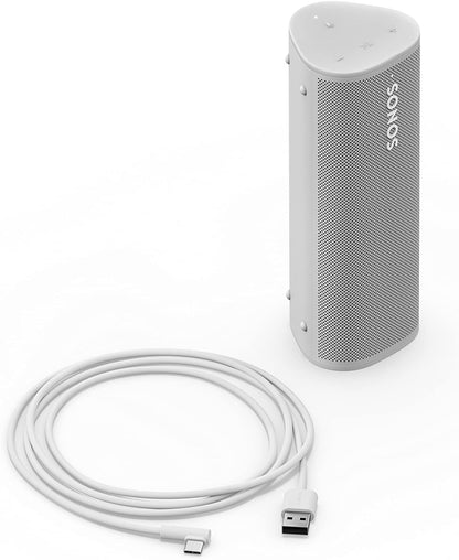 Sonos Roam + kabelloses Ladegerät, schwarz – Wasserdichter WLAN & Bluetooth Lautsprecher mit Alexa Sprachsteuerung, Google Assistant und AirPlay 2