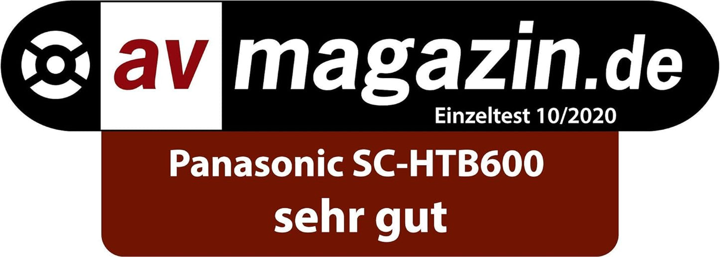 Panasonic SC-HTB600EGK 2.1 Soundbar mit kabellosem Subwoofer (Dolby Atmos, Bluetooth, HDMI, 360 Watt RMS) schwarz