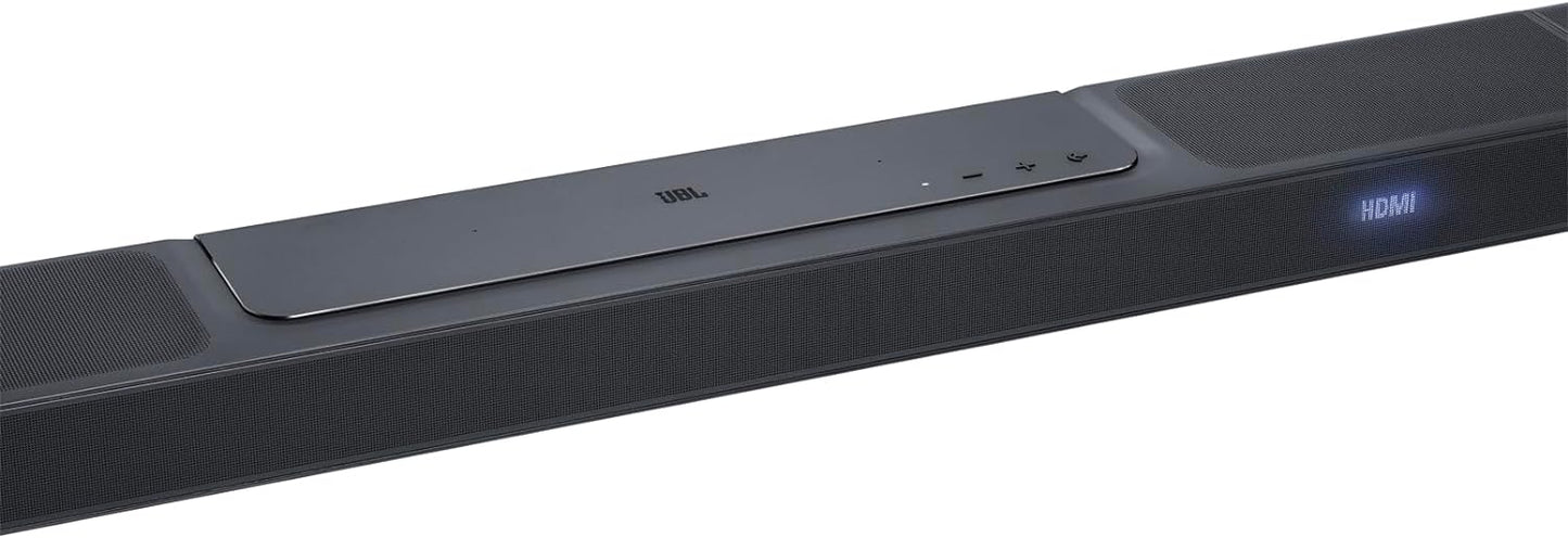JBL Bar 1300 – Kompakte 11.1.4-Kanal-Soundbar für Heimkino Sound-System – Mit abnehmbaren Surround-Lautsprechern, MultiBeamTM und Dolby Atmos Surround Sound – Schwarz