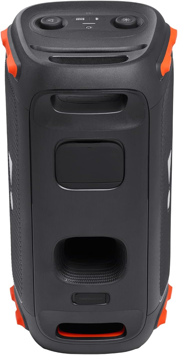 JBL PartyBox 110 in Schwarz – Trag- und rollbarer Bluetooth Party-Lautsprecher mit Lichteffekten – Spritzwassergeschützte, mobile Musikbox mit Akku