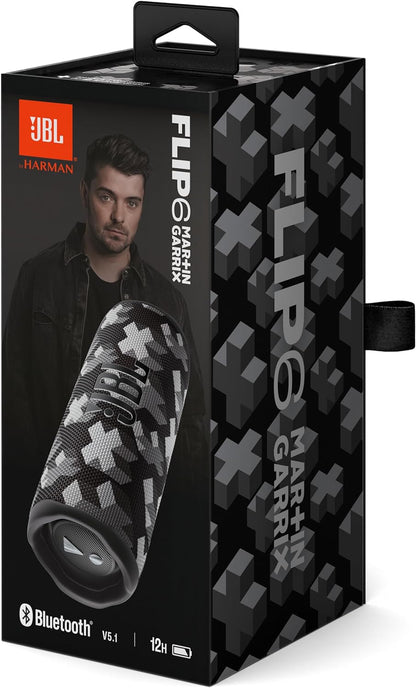 JBL Flip 6 Bluetooth Box in Blau – Wasserdichter, tragbarer Lautsprecher mit 2-Wege-Lautsprechersystem für kraftvollen Sound – Bis zu 12 Stunden kabellos Musik abspielen