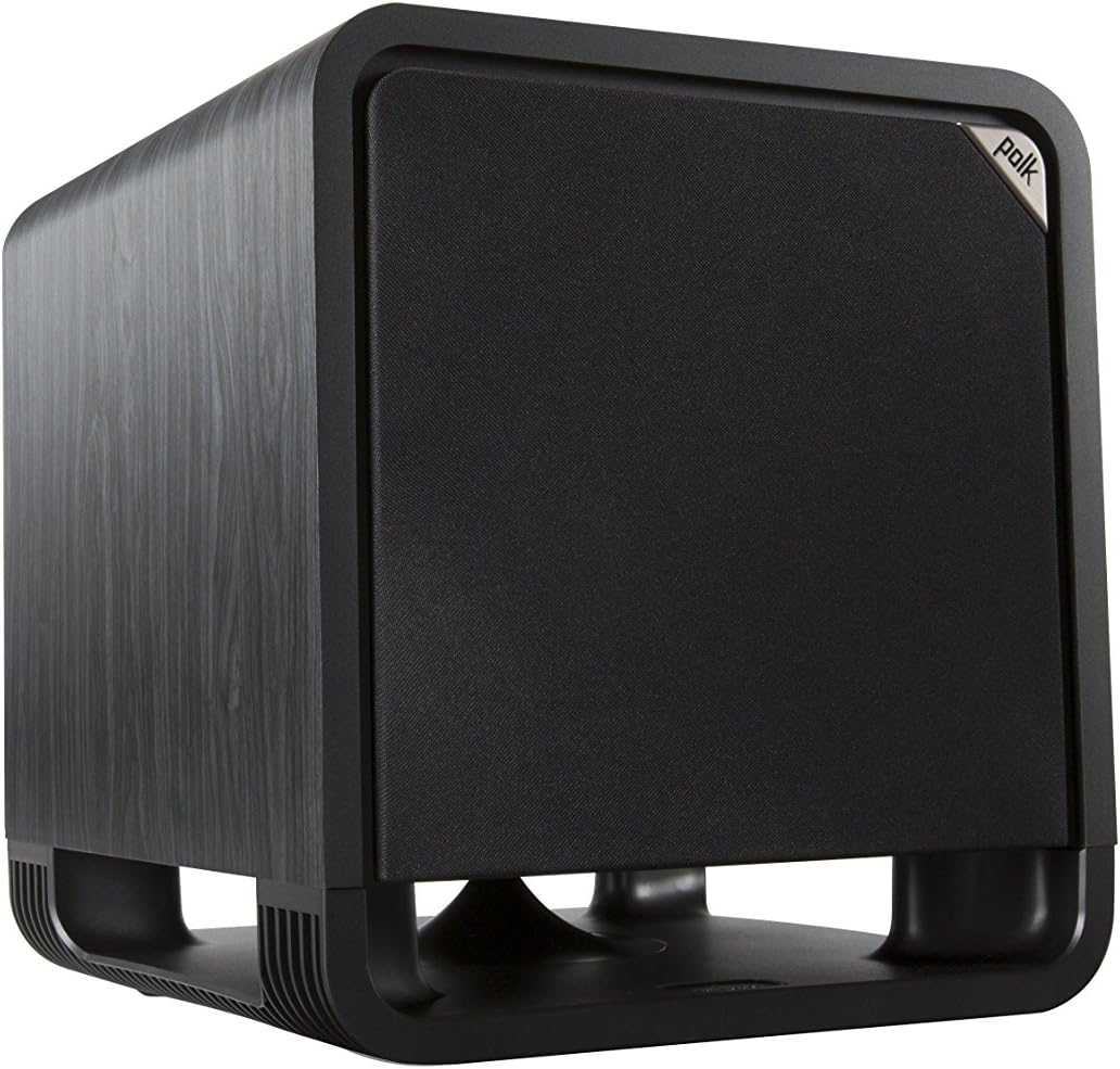 Polk Audio HTS 10 Aktivsubwoofer für Heimkino Soundsysteme und Musik, 10" Bass Box, 200 Watt, Schwarz
