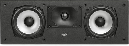Polk Audio Monitor XT35 schlanker Center Lautsprecher, Hi-Res Zertifiziert, kompatibel mit Dolby Atmos und DTS:X (Stück), Schwarz