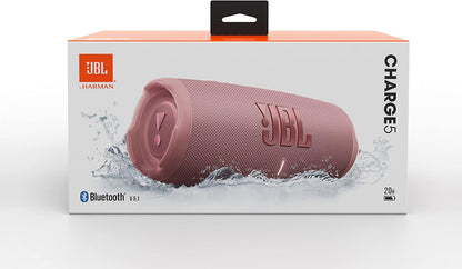 JBL Charge 5 Bluetooth-Lautsprecher in Schwarz – Wasserfeste, portable Boombox mit integrierter Powerbank – Eine Akku-Ladung für bis zu 20 Stunden kabellosen Musikgenuss