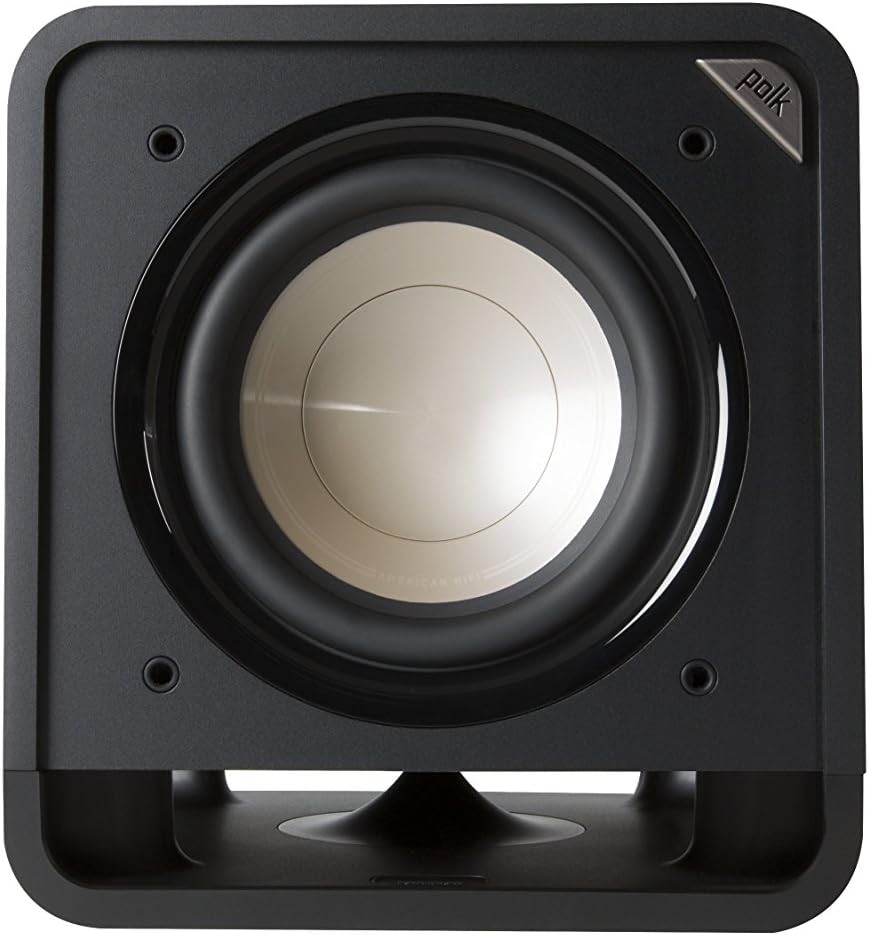 Polk Audio HTS 10 Aktivsubwoofer für Heimkino Soundsysteme und Musik, 10" Bass Box, 200 Watt, Schwarz