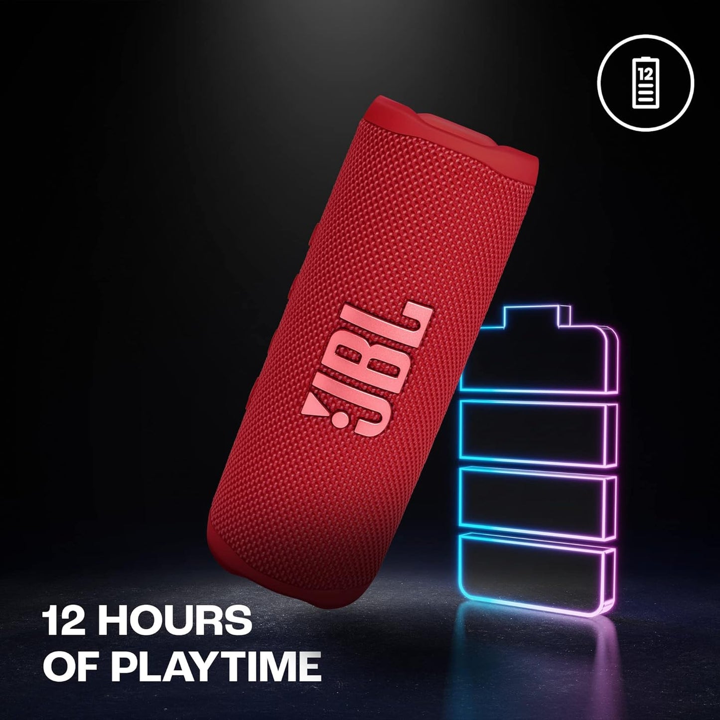 JBL Flip 6 Bluetooth Box in Blau – Wasserdichter, tragbarer Lautsprecher mit 2-Wege-Lautsprechersystem für kraftvollen Sound – Bis zu 12 Stunden kabellos Musik abspielen
