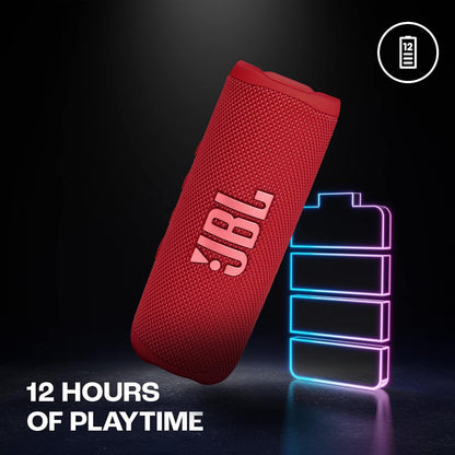 JBL Flip 6 Bluetooth Box in Blau – Wasserdichter, tragbarer Lautsprecher mit 2-Wege-Lautsprechersystem für kraftvollen Sound – Bis zu 12 Stunden kabellos Musik abspielen