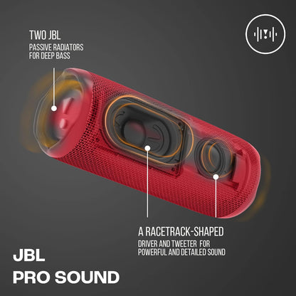 JBL Flip 6 Bluetooth Box in Blau – Wasserdichter, tragbarer Lautsprecher mit 2-Wege-Lautsprechersystem für kraftvollen Sound – Bis zu 12 Stunden kabellos Musik abspielen
