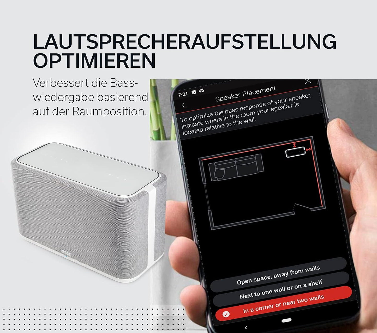 Denon Home 150 Multiroom-Lautsprecher, HiFi Lautsprecher mit HEOS Built-in, Alexa integriert, WLAN, Bluetooth, USB, AirPlay 2, Hi-Res Audio, weiß
