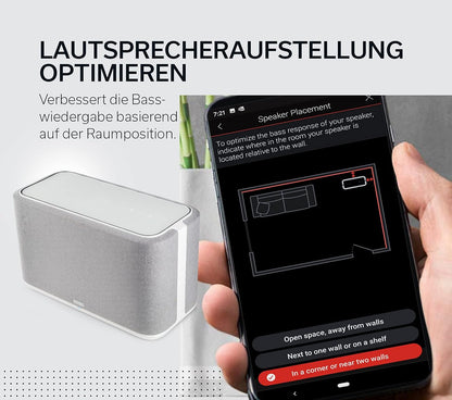 Denon Home 150 Multiroom-Lautsprecher, HiFi Lautsprecher mit HEOS Built-in, Alexa integriert, WLAN, Bluetooth, USB, AirPlay 2, Hi-Res Audio, weiß