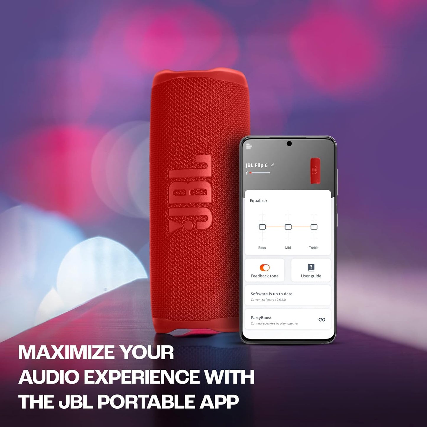 JBL Flip 6 Bluetooth Box in Blau – Wasserdichter, tragbarer Lautsprecher mit 2-Wege-Lautsprechersystem für kraftvollen Sound – Bis zu 12 Stunden kabellos Musik abspielen