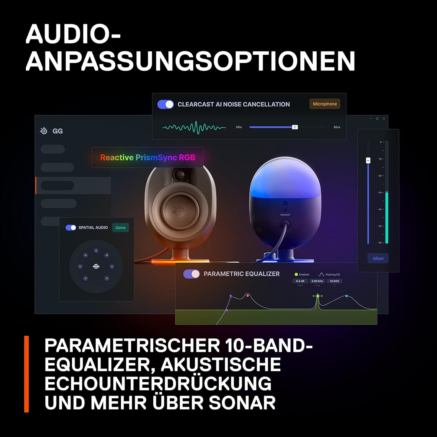 SteelSeries Arena 7 - 2.1-Gaming-Lautsprecher