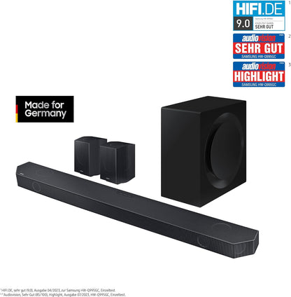 Samsung HW-Q995GC 11.1.4-Kanal Q-Soundbar, 4.0.2-Kanal Rücklautsprecher, Kabelloses Dolby Atmos / DTS:X, Q-Symphony [2023]