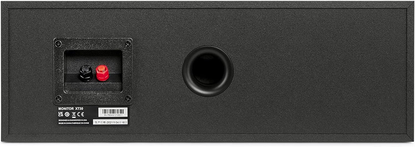 Polk Audio Monitor XT35 schlanker Center Lautsprecher, Hi-Res Zertifiziert, kompatibel mit Dolby Atmos und DTS:X (Stück), Schwarz
