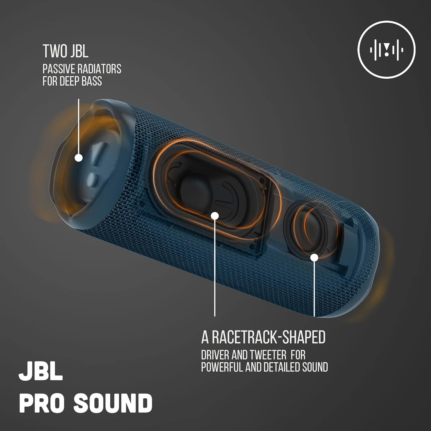 JBL Flip 6 Bluetooth Box in Blau – Wasserdichter, tragbarer Lautsprecher mit 2-Wege-Lautsprechersystem für kraftvollen Sound – Bis zu 12 Stunden kabellos Musik abspielen
